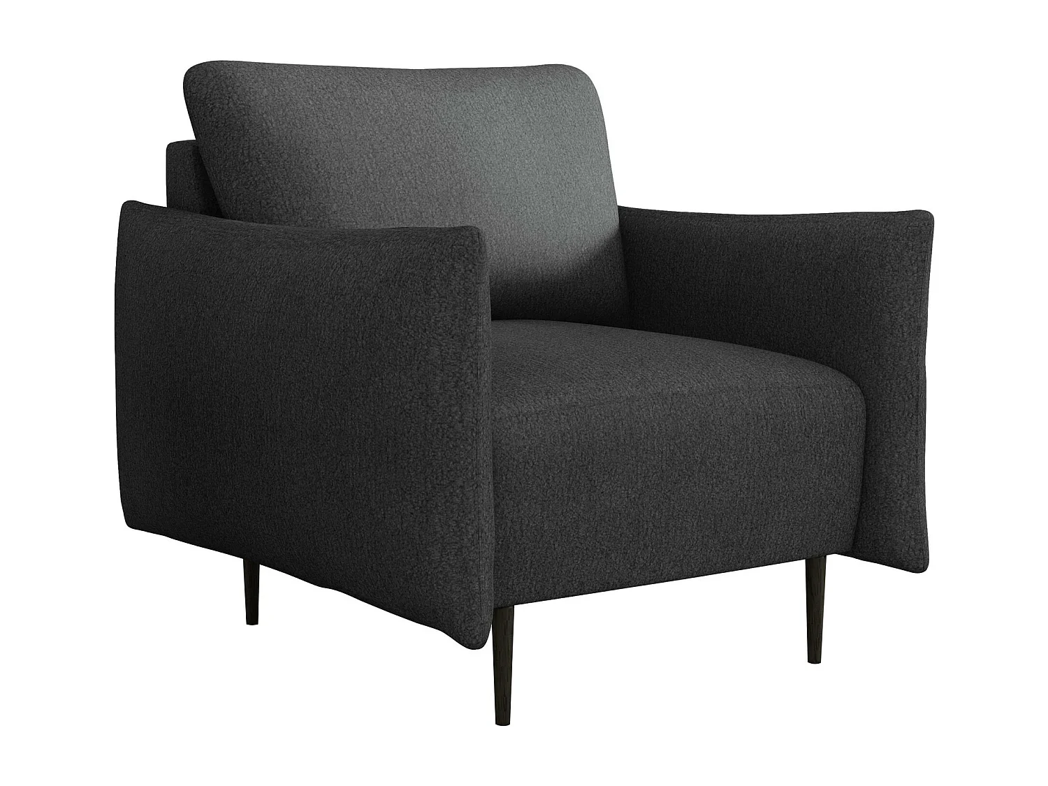 Fauteuil Columbus 225, Gris, 85x90x98cm, Tissu, Pieds: Métal