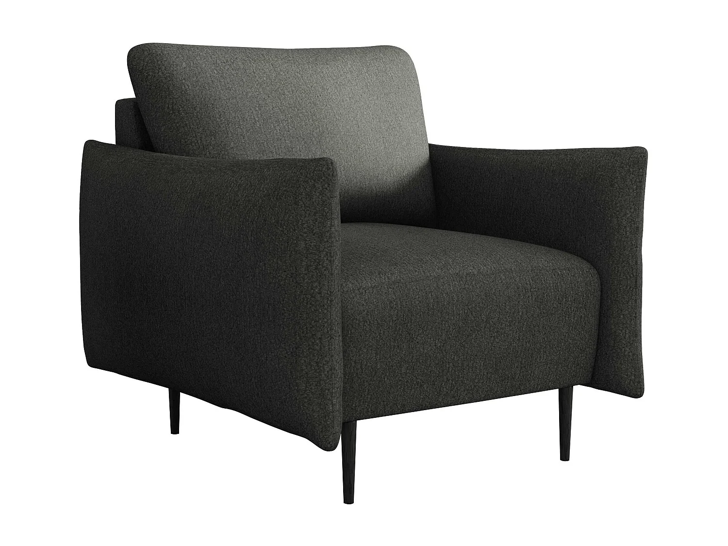 Fauteuil Columbus 225, Gris, 85x90x98cm, Tissu, Pieds: Métal