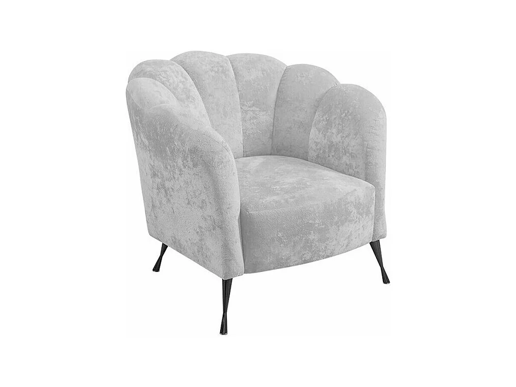 Fauteuil Providence 150, Gris, 78x87x83cm, Tapisserie, Pieds: Métal