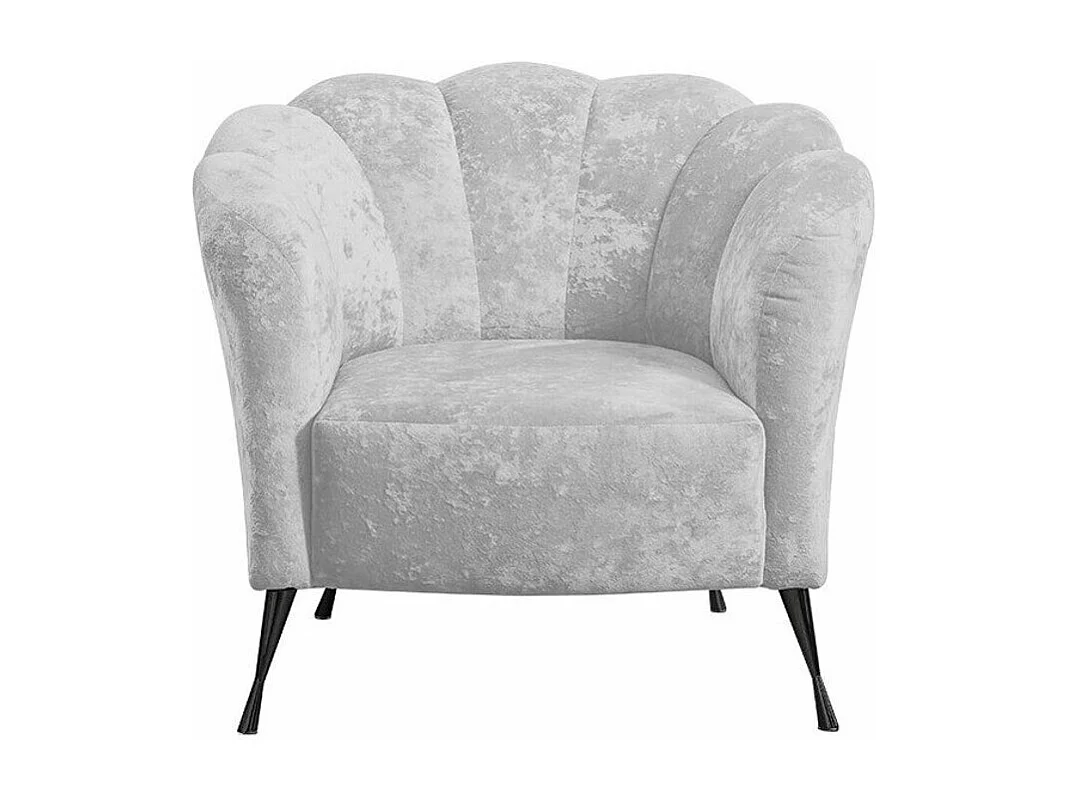 Fauteuil Providence 150, Gris, 78x87x83cm, Tissu, Pieds: Métal