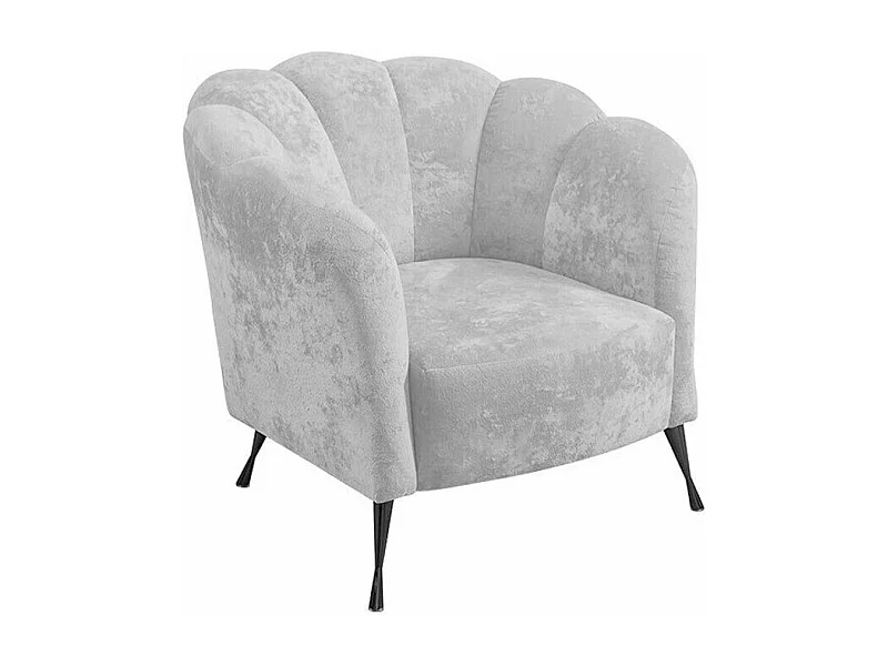 Fauteuil Providence 150, Gris, 78x87x83cm, Tissu, Pieds: Métal