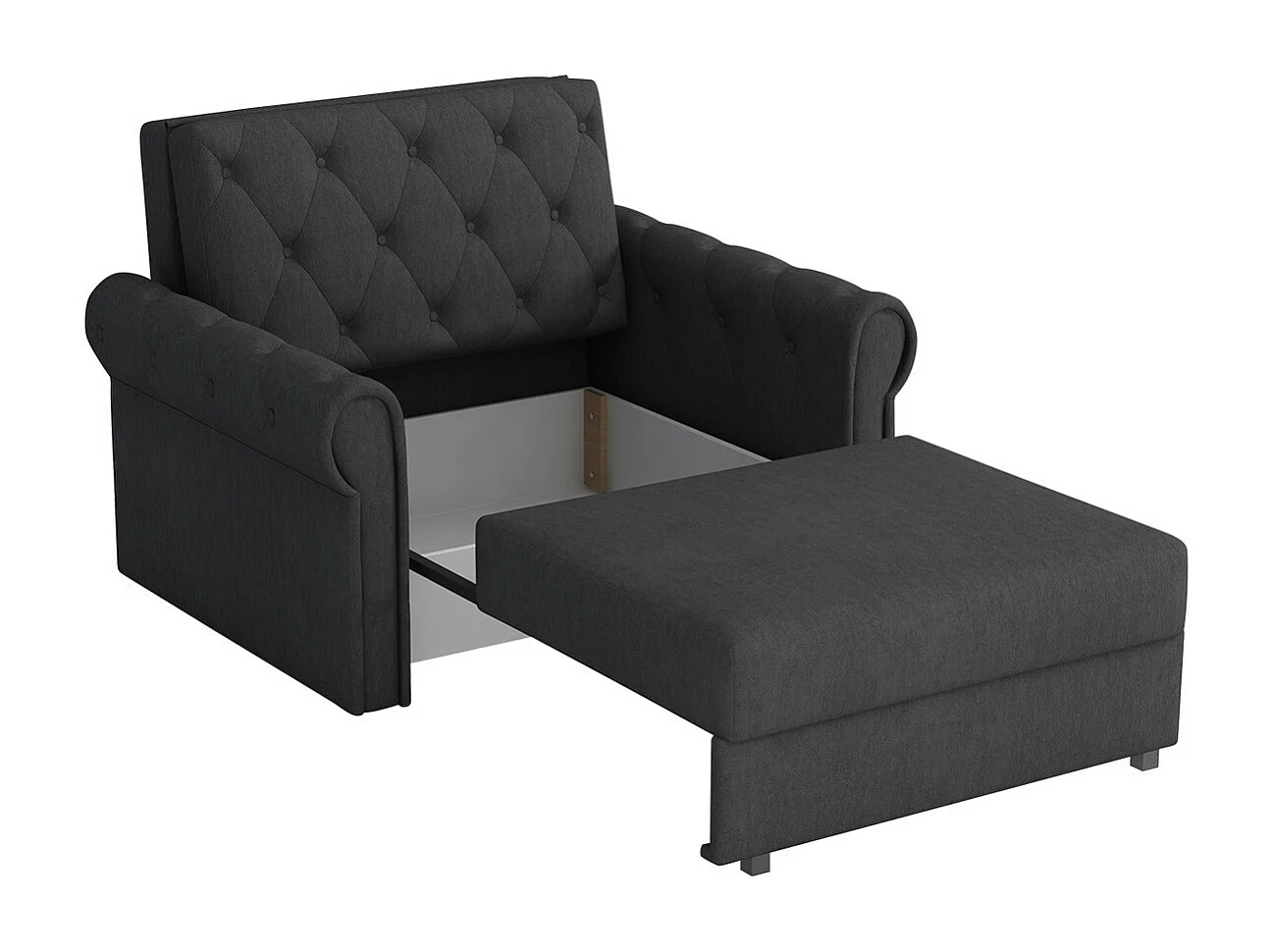 Fauteuil Columbus 200, Vert, 85x116x98cm, Tissu, Pieds: Métal, Mobilier déjà assemblé