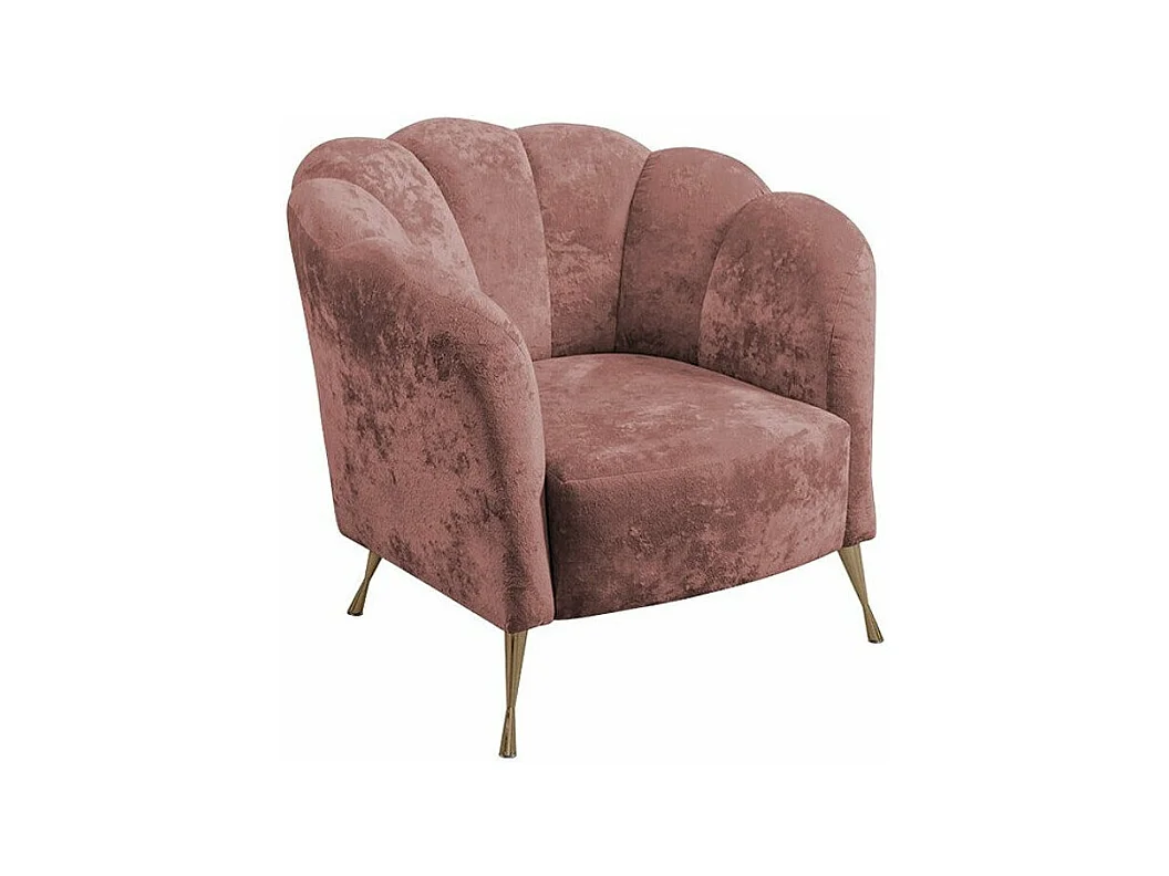 Fauteuil Providence 150, Rose, 78x87x83cm, Tapisserie, Pieds: Métal