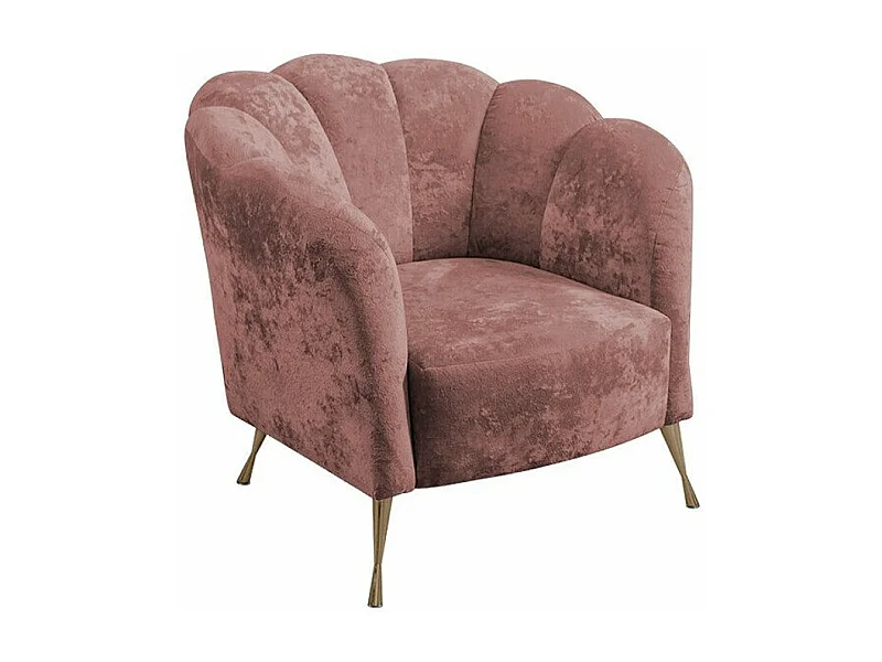 Sillón Providence 150, Rosa, 78x87x83cm, Tapiz, Patas: Metal