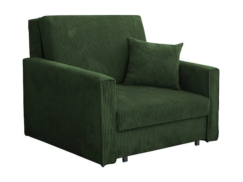 Sillón Columbus 190, Verde, 85x103x98cm, Tapiz, Patas: Metal, Muebles ya montados