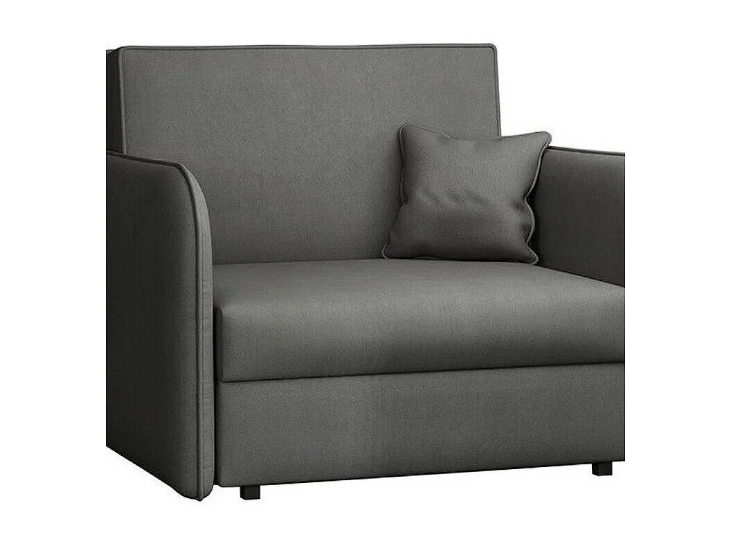 Fauteuil Columbus 125, Gris, 85x95x98cm, Tapisserie, Pieds: Métal, Mobilier déjà assemblé