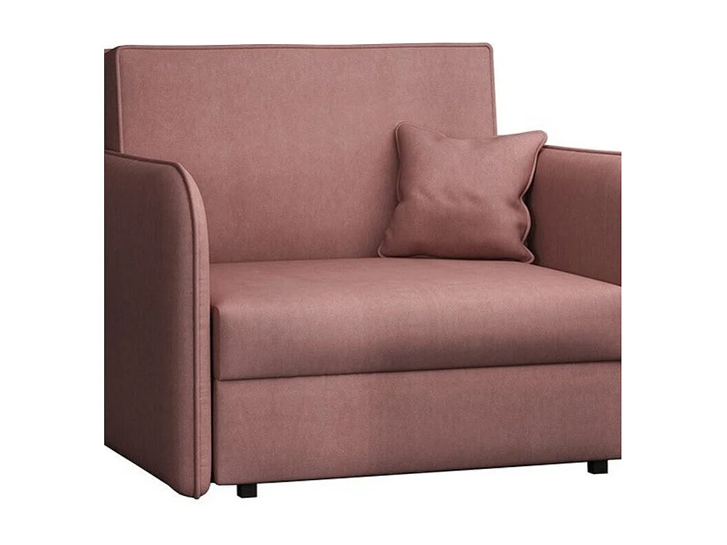 Fauteuil Columbus 125, Rose, 85x95x98cm, Tapisserie, Pieds: Métal, Mobilier déjà assemblé