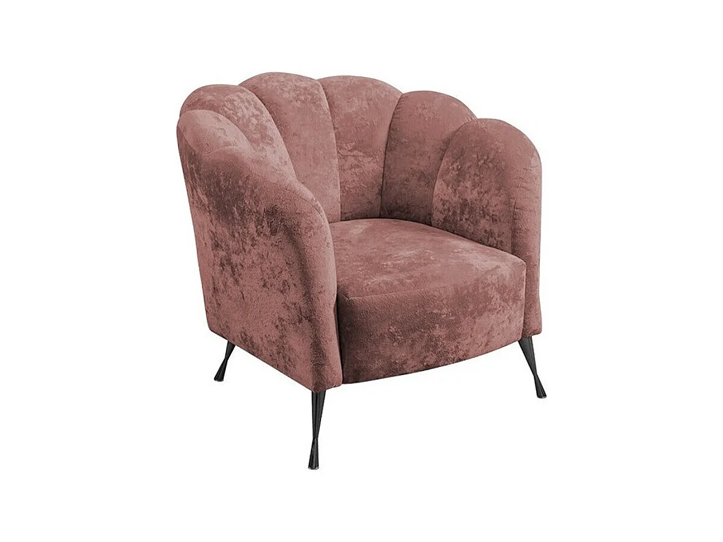 Fauteuil Providence 150, Rose, 78x87x83cm, Tapisserie, Pieds: Métal