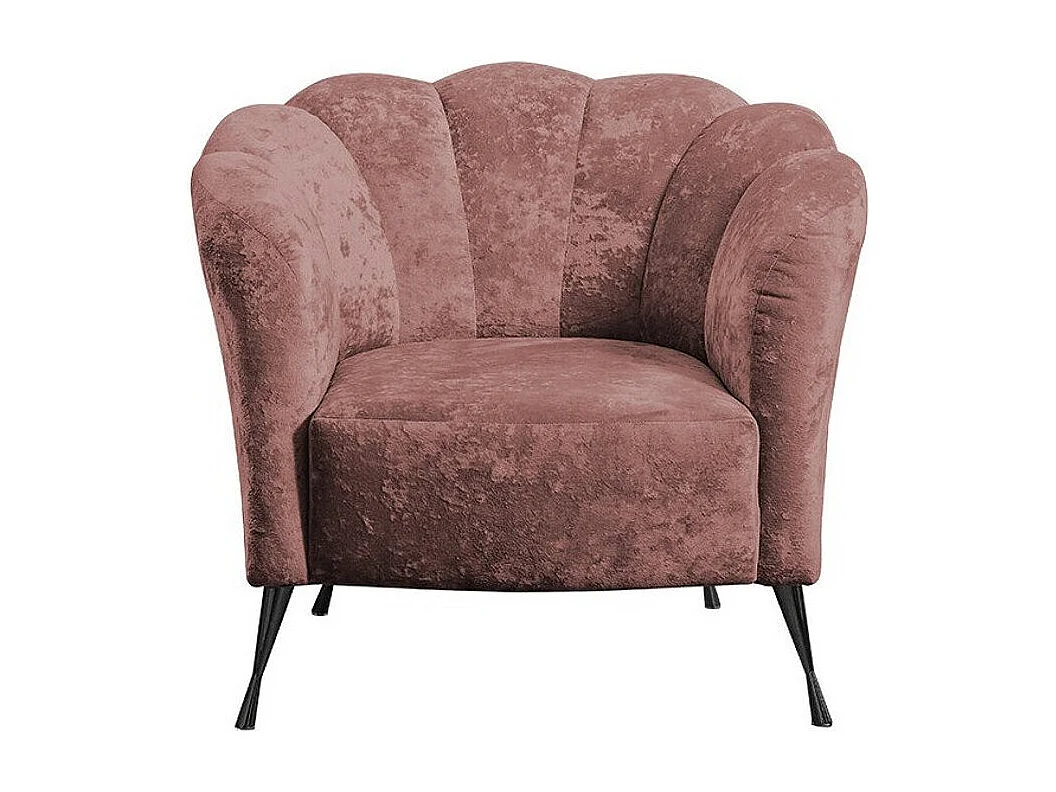 Sillón Providence 150, Rosa, 78x87x83cm, Tapiz, Patas: Metal