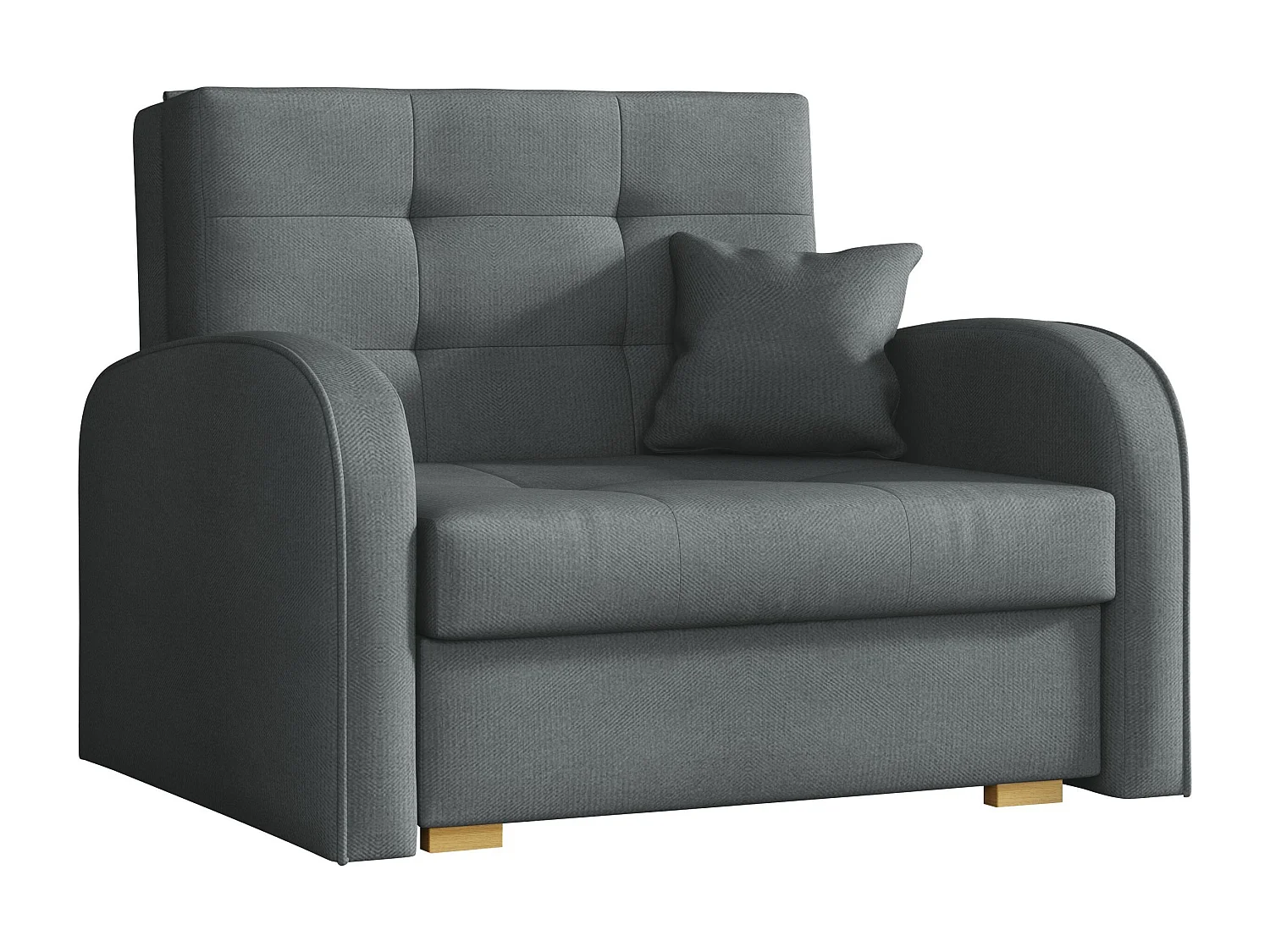 Sillón Silona I, Gris oscuro, 85x103x98cm, Tapiz, Patas: Madera, Muebles ya montados