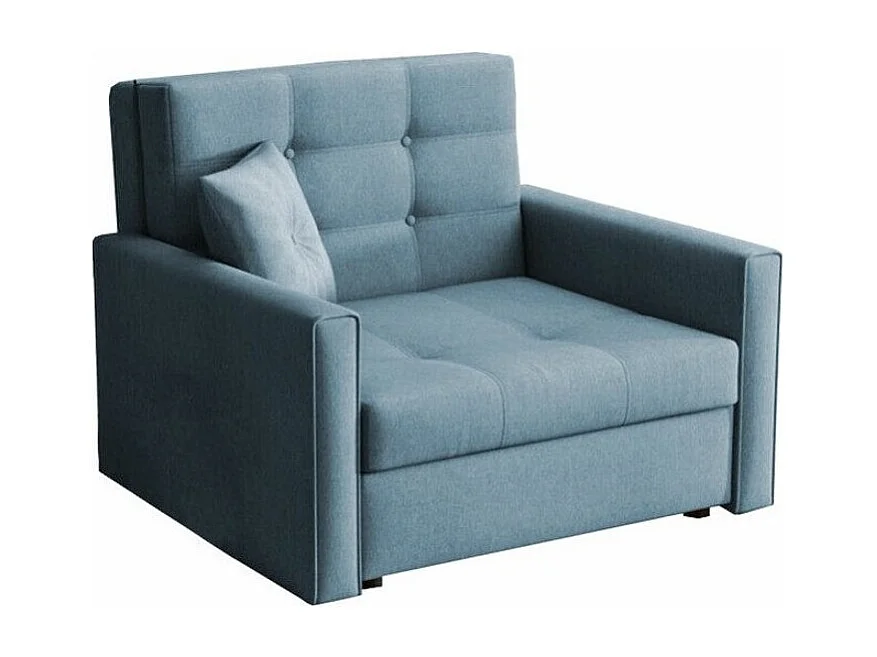 Fauteuil Columbus 101, Bleu, 85x103x98cm, Tissu, Pieds: Métal|Plastique