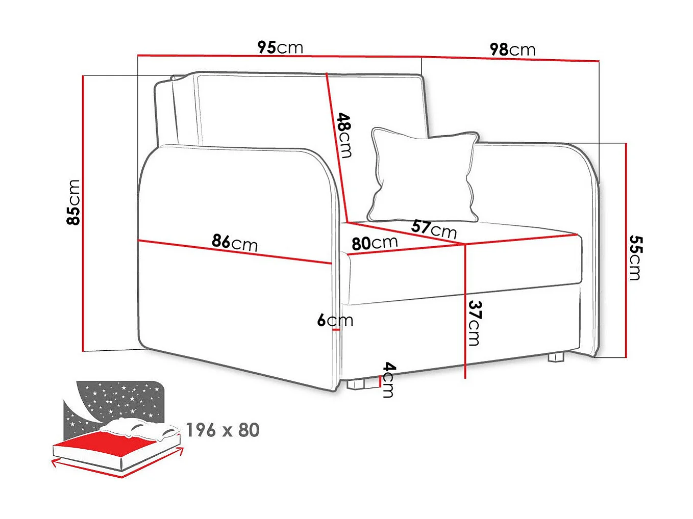 Fauteuil Columbus 125, Bleu, 85x95x98cm, Tissu, Pieds: Métal, Mobilier déjà assemblé