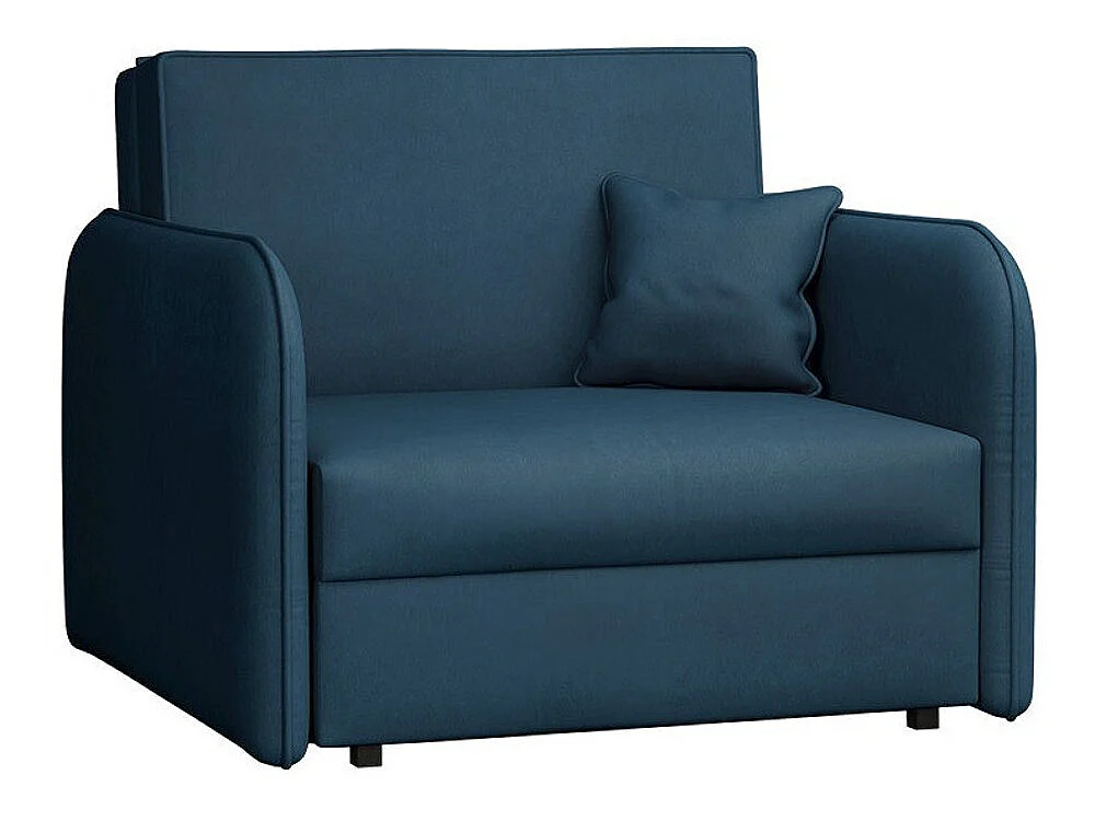 Fauteuil Columbus 125, Bleu, 85x95x98cm, Tissu, Pieds: Métal, Mobilier déjà assemblé