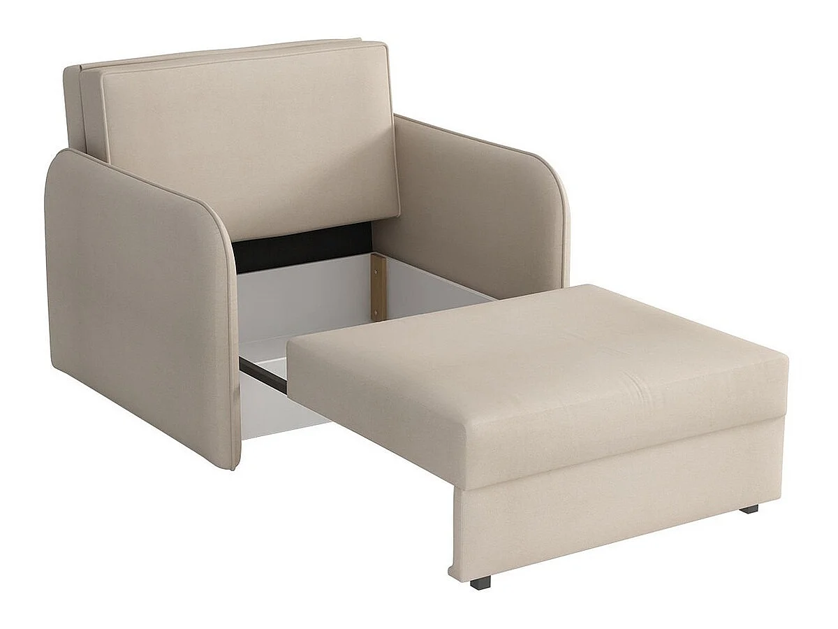 Fauteuil Columbus 125, Bleu, 85x95x98cm, Tissu, Pieds: Métal, Mobilier déjà assemblé