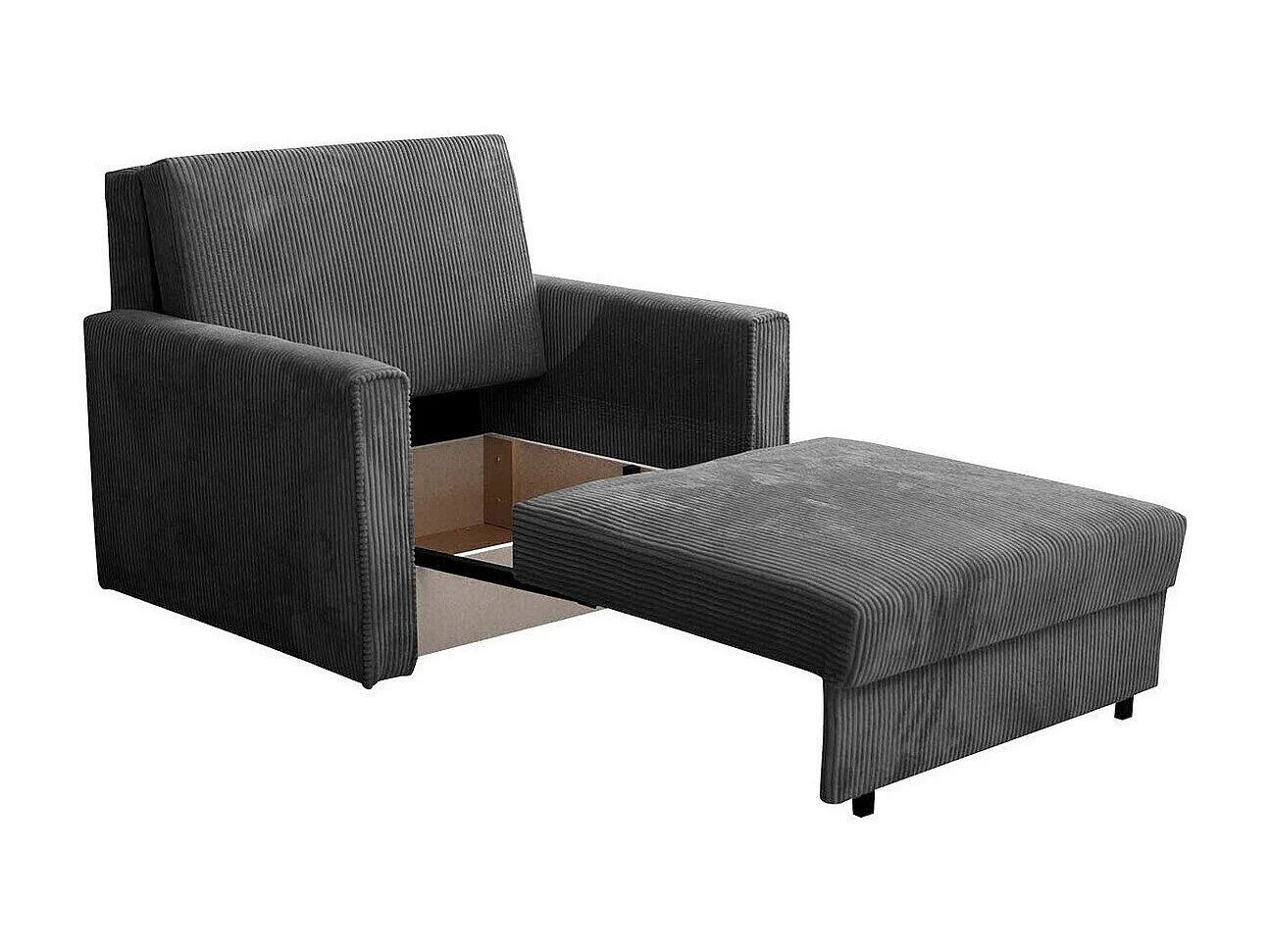 Fauteuil Columbus 190, Bleu, 85x103x98cm, Tissu, Pieds: Métal, Mobilier déjà assemblé