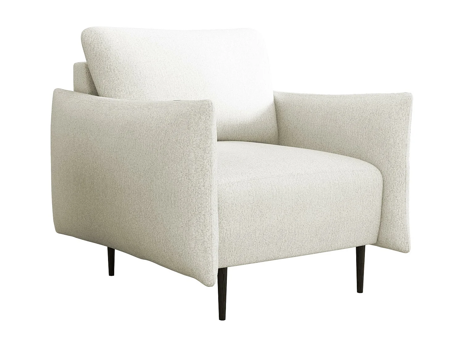 Fauteuil Columbus 225, Brun clair, 85x90x98cm, Tissu, Pieds: Métal