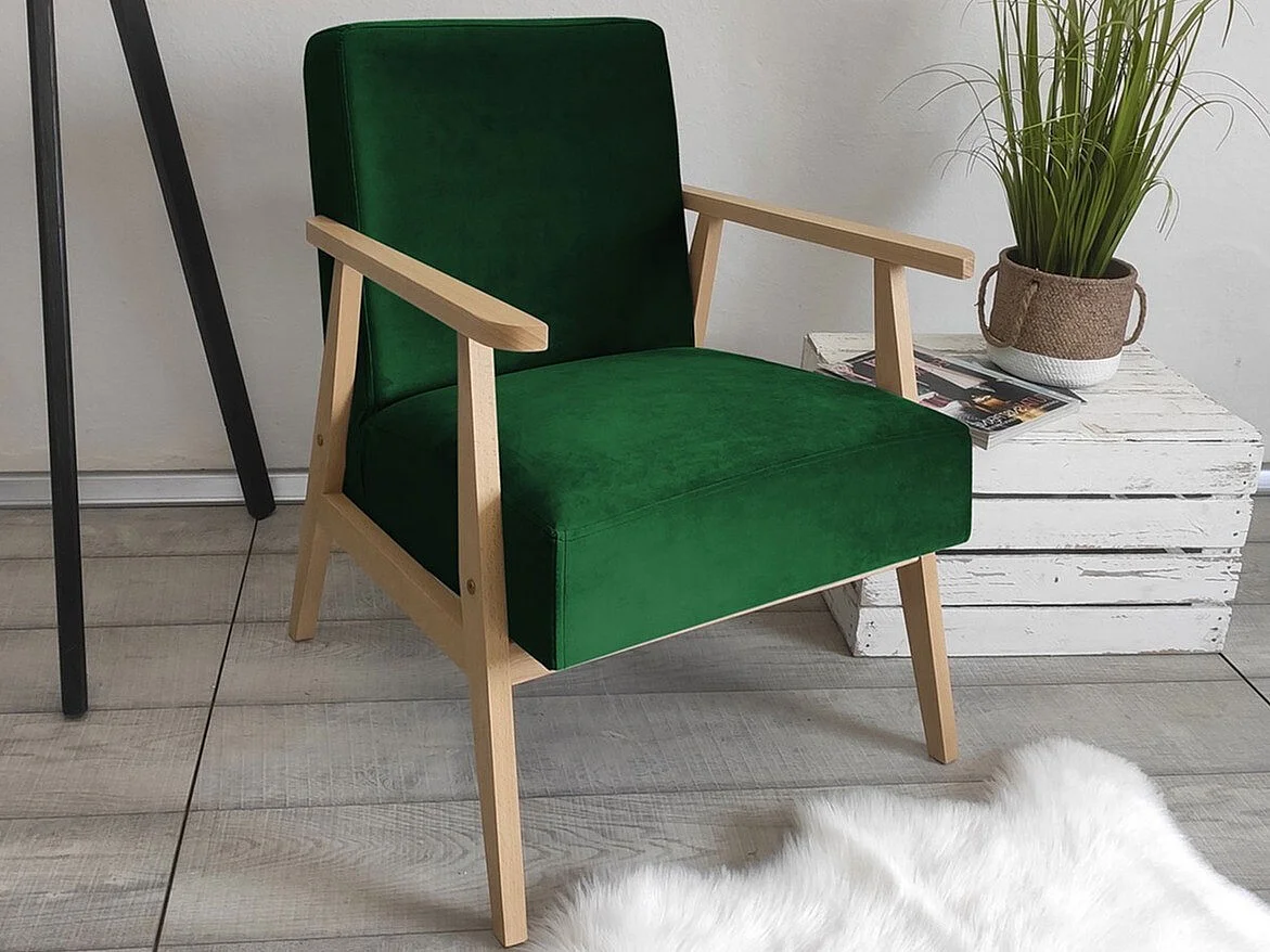 Poltrona Clovis 100, Verde, Tecido, 8x6x7cm