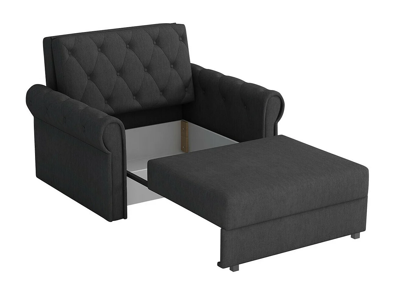 Sillón Columbus 200, De color marrón claro, 85x116x98cm, Tapiz, Patas: Metal