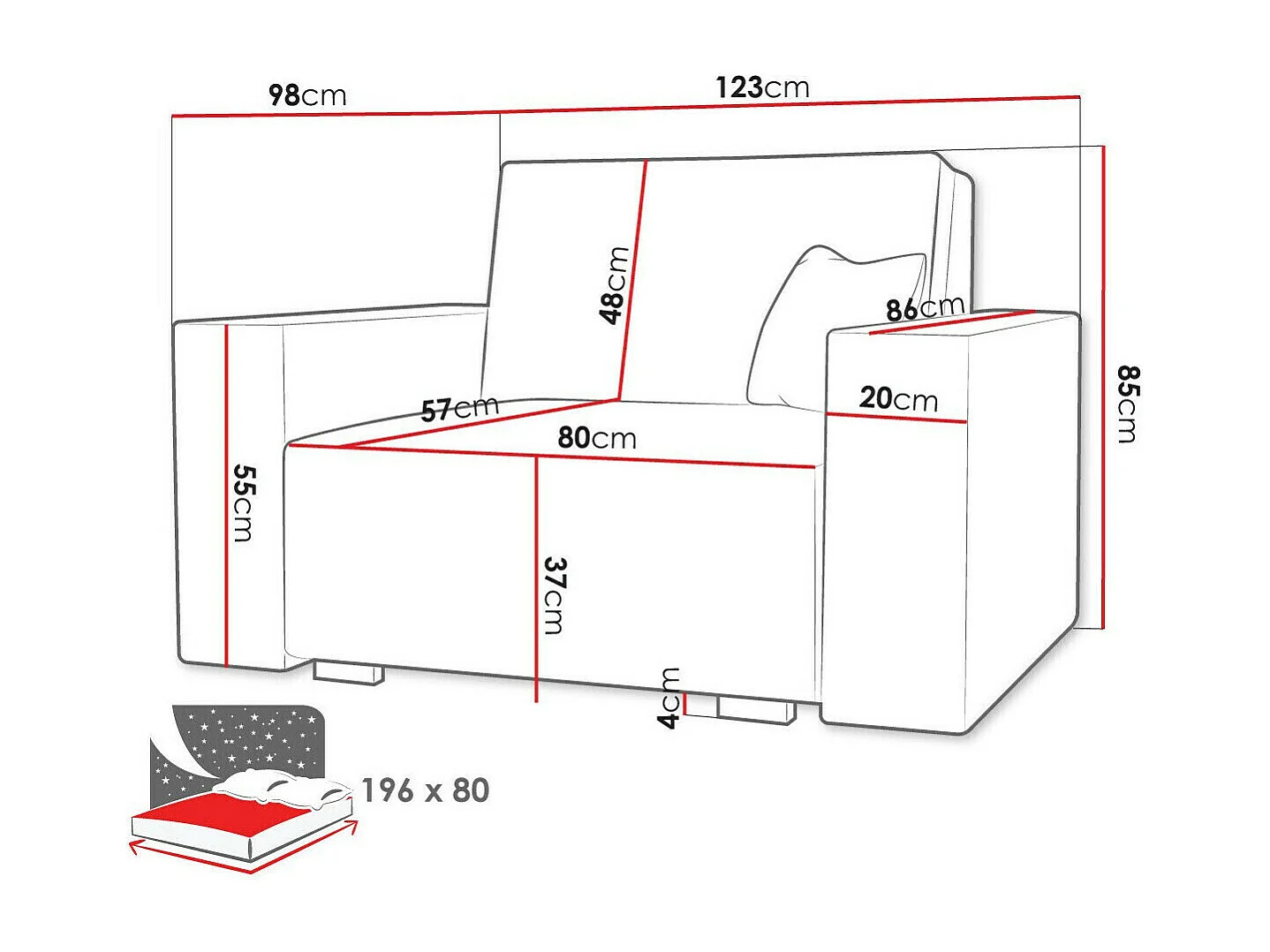 Fauteuil Columbus 195, Vert, 85x123x98cm, Tissu, Pieds: Bois, Mobilier déjà assemblé