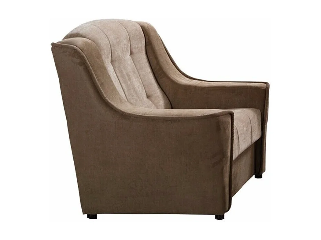 Fauteuil Providence 108, Marron, 93x90x83cm, Tissu, Pieds: Plastique