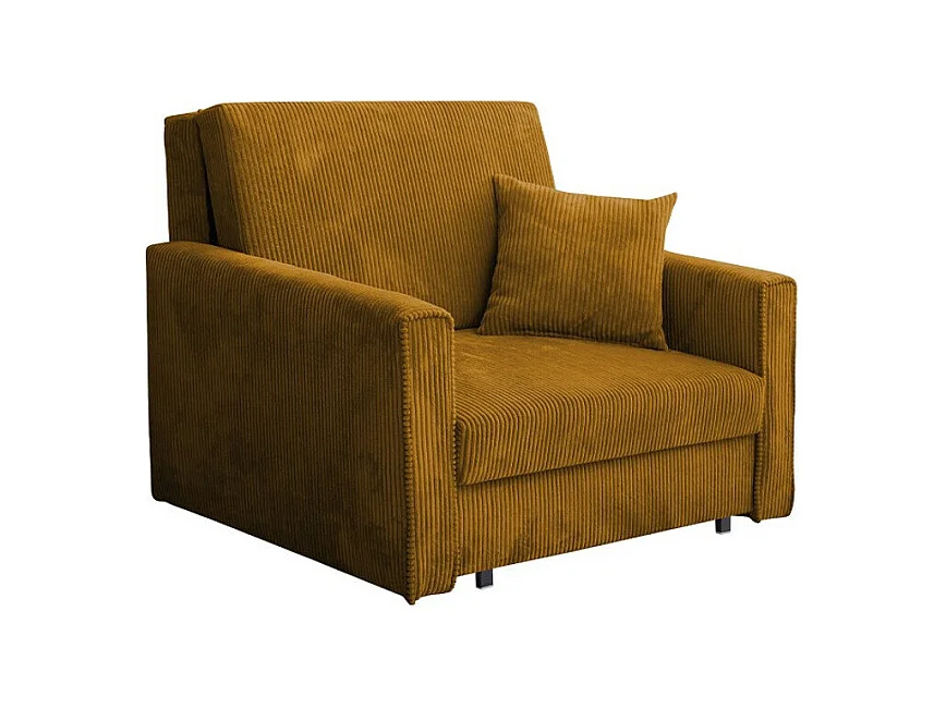 Poltrona Columbus 190, Giallo, 85x103x98cm, Arazzo, Gambe: Metallo, Mobile già assemblato