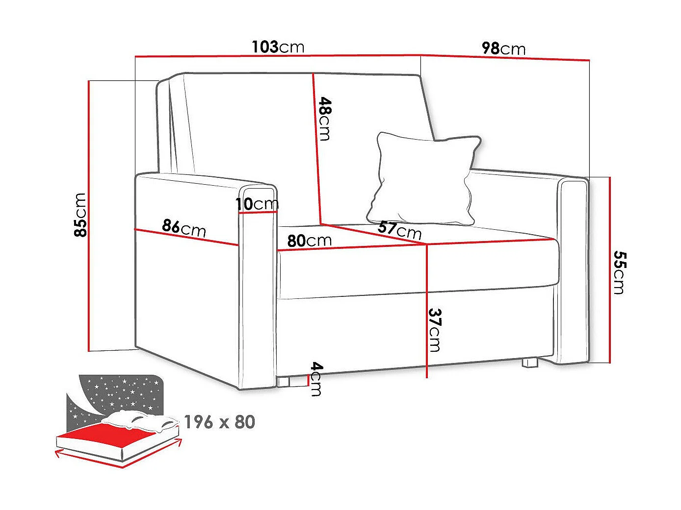 Sillón Columbus 190, Amarillo, 85x103x98cm, Tapiz, Patas: Metal, Muebles ya montados