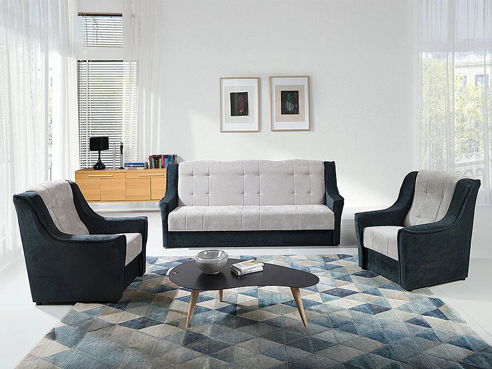 Sillón Providence 108, Gris, 93x90x83cm, Tapiz, Patas: Plástico