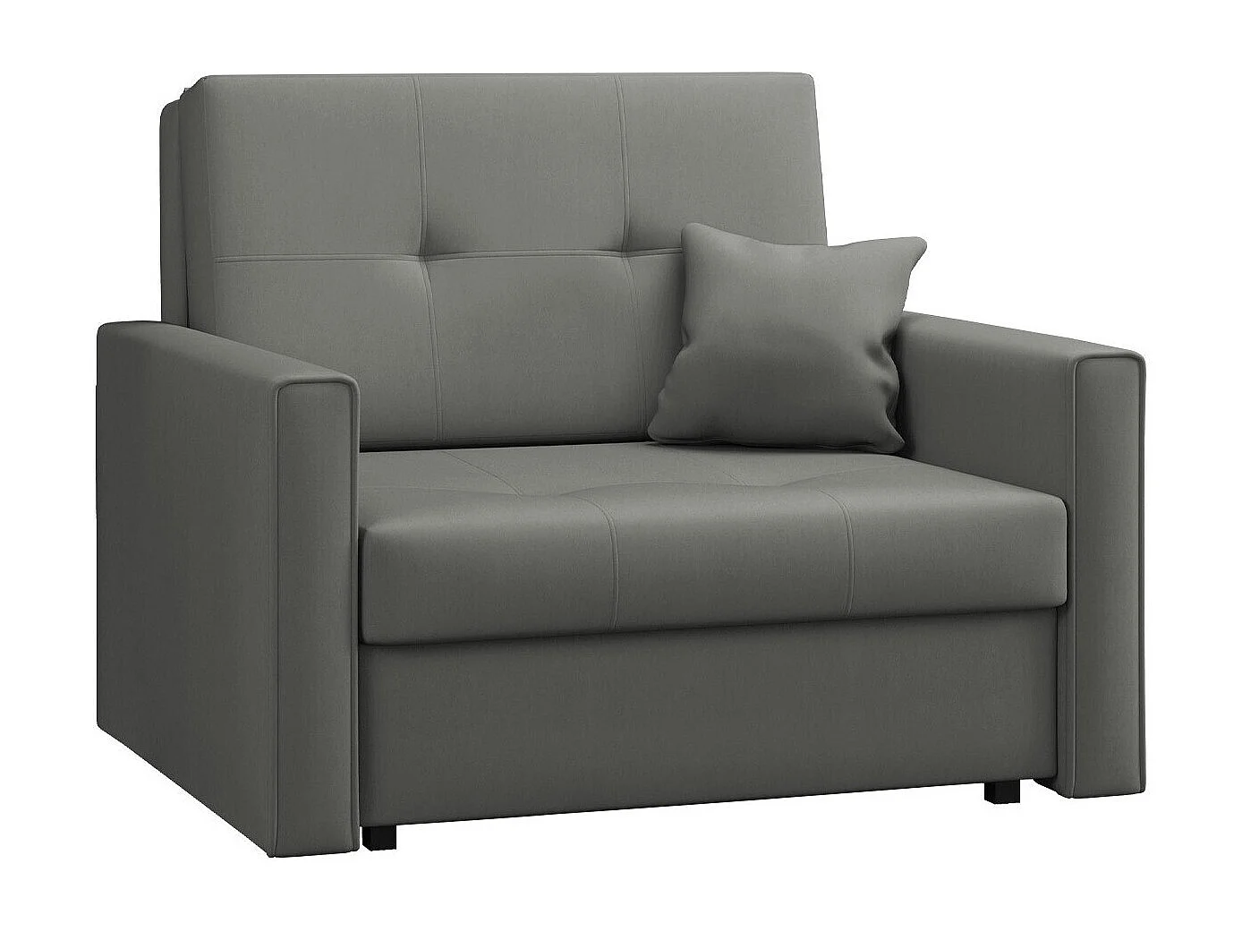 Sillón Columbus 104, Gris, 85x103x98cm, Tapiz, Patas: Metal, Muebles ya montados