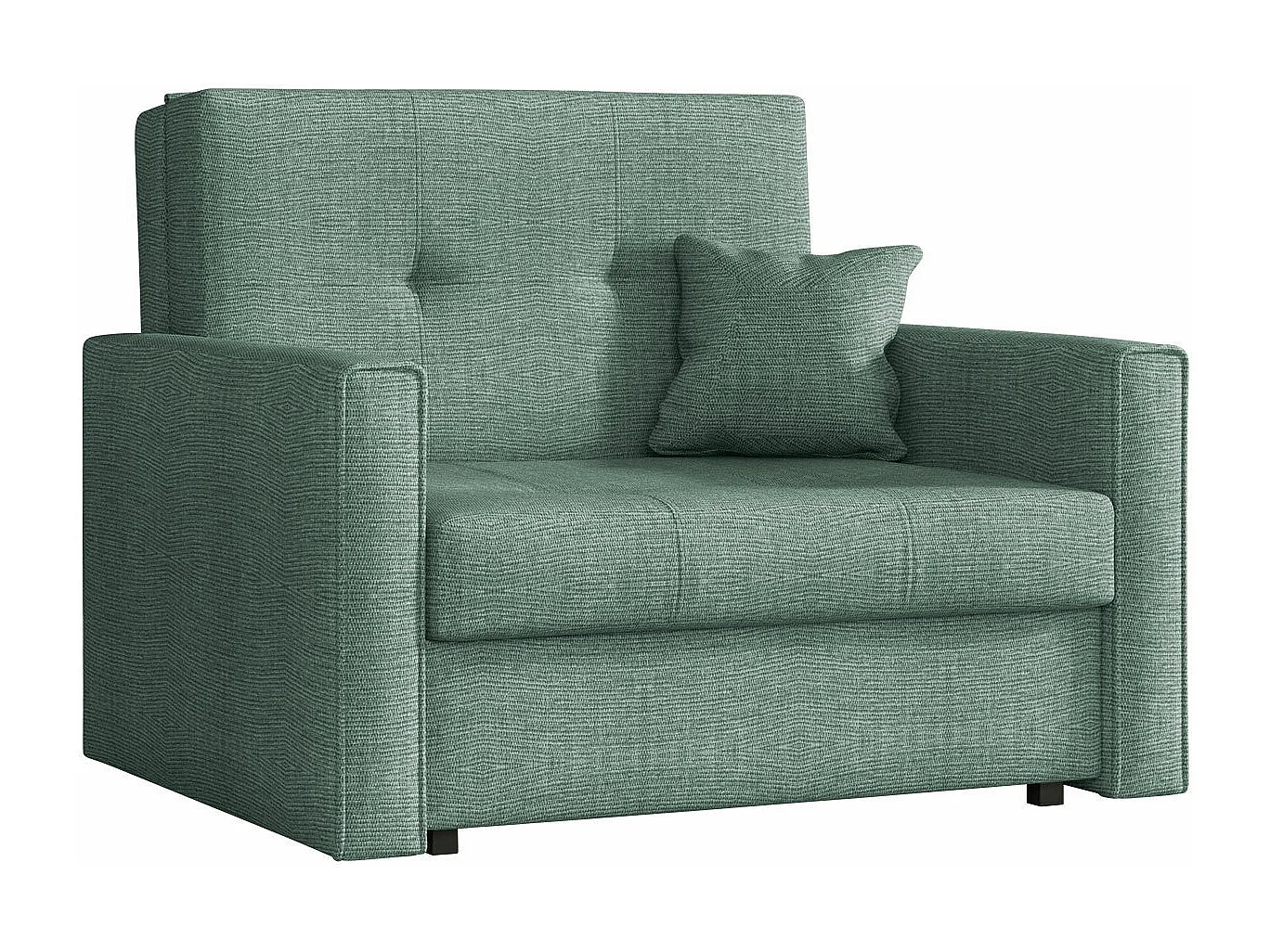 Fauteuil Columbus 104, Turquoise, 85x103x98cm, Tissu, Pieds: Métal