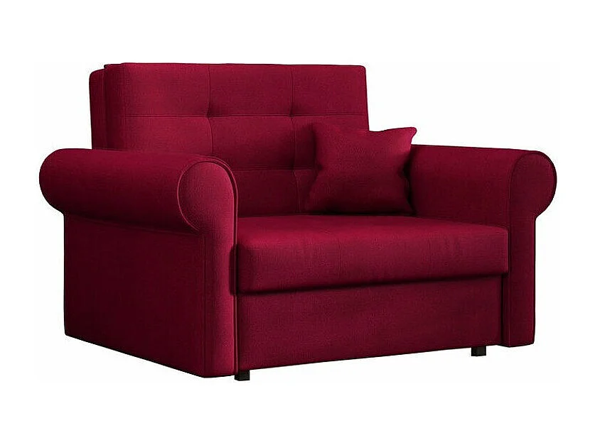 Sillón Columbus 127, Rojo, 85x116x98cm, Tapiz, Patas: Metal, Muebles ya montados