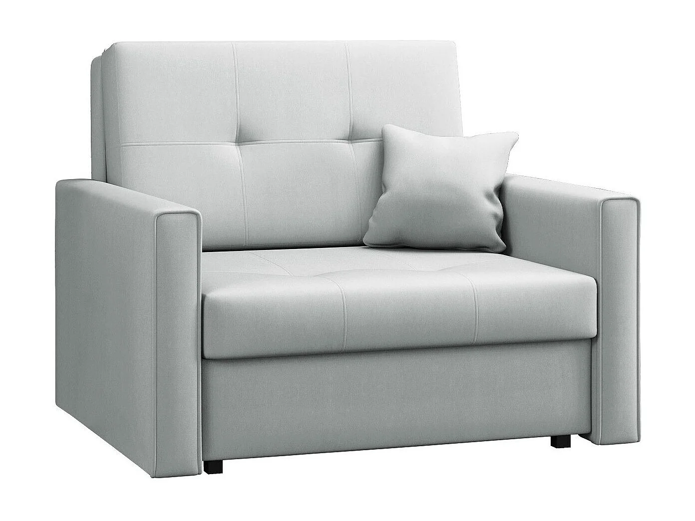 Fauteuil Columbus 104, Gris, 85x103x98cm, Tapisserie, Pieds: Métal