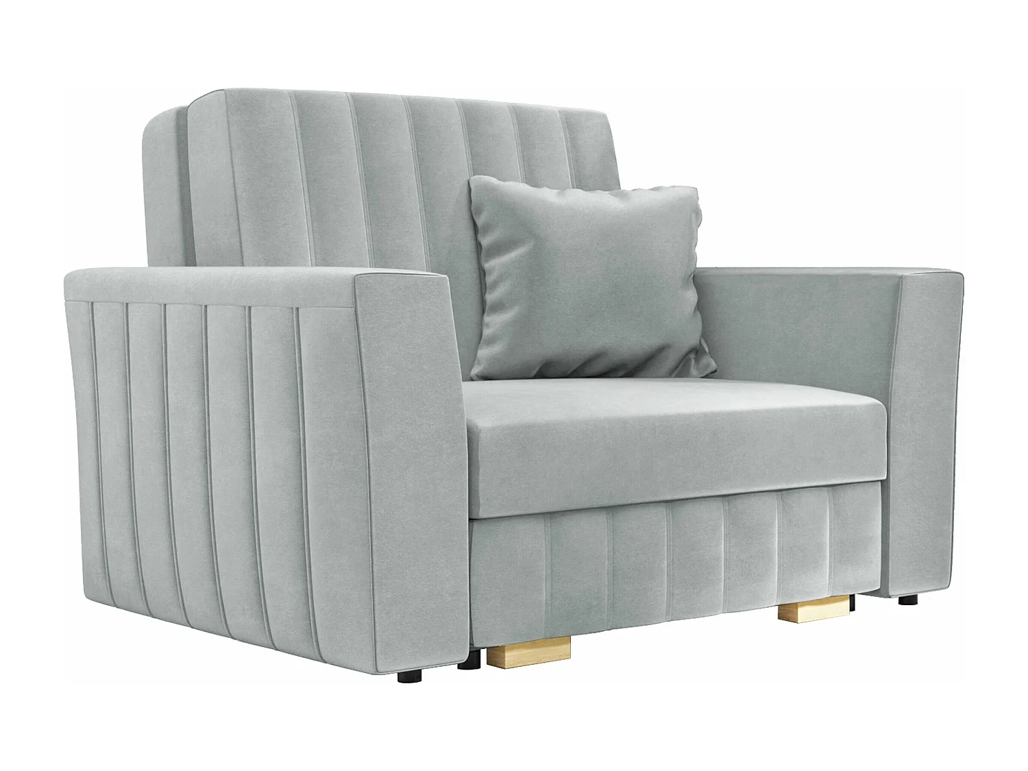 Fauteuil Columbus 135, Gris, 85x115x98cm, Tapisserie, Pieds: Bois|Plastique