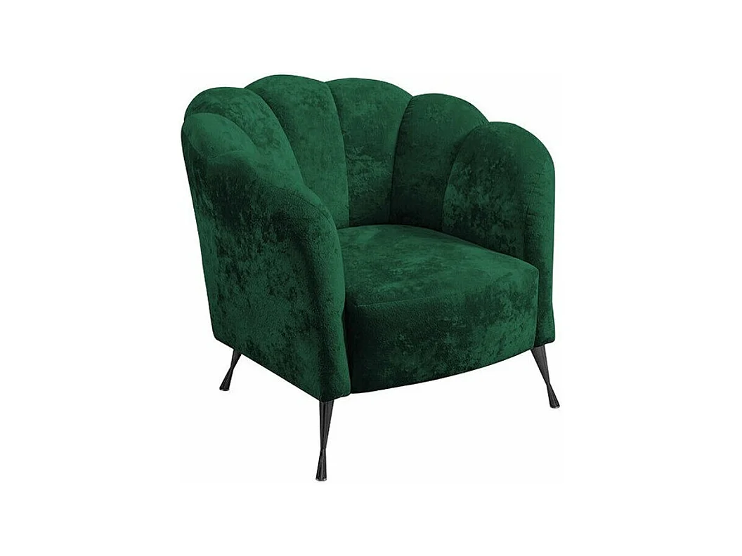 Fauteuil Providence 150, Vert, 78x87x83cm, Tapisserie, Pieds: Métal