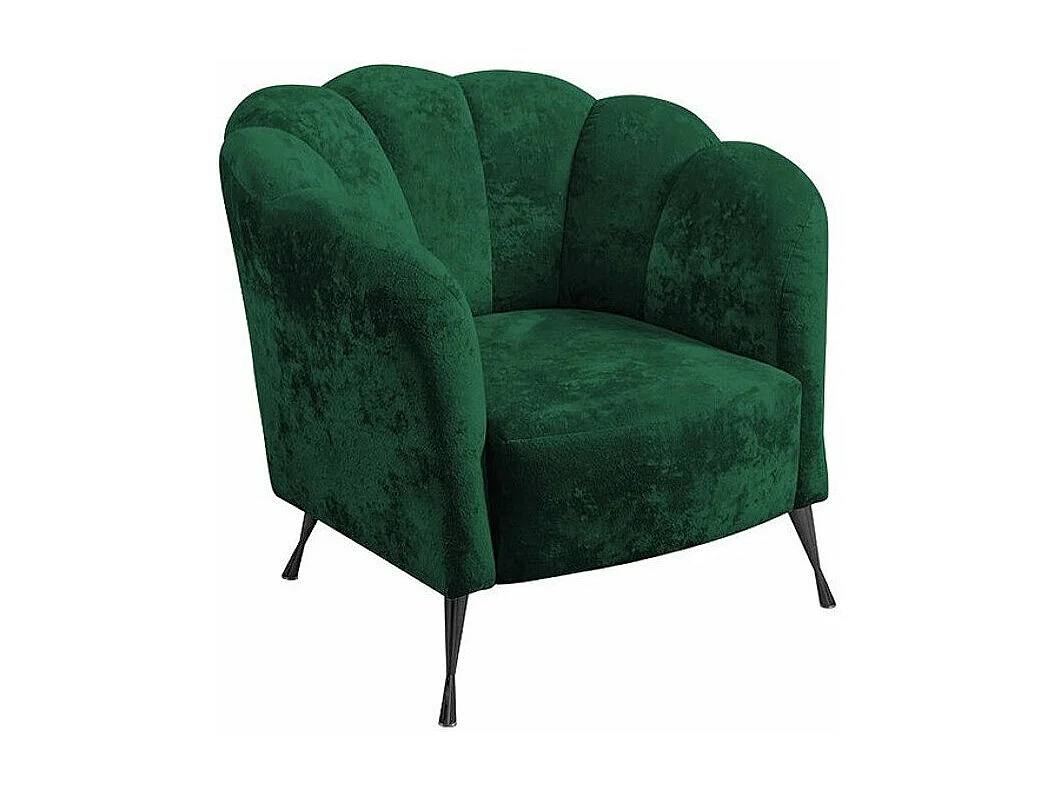 Fauteuil Providence 150, Vert, 78x87x83cm, Tissu, Pieds: Métal