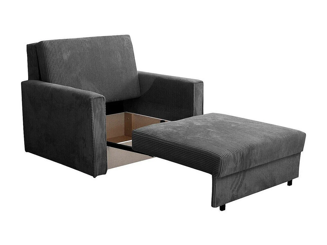 Fauteuil Columbus 190, Gris, 85x103x98cm, Tissu, Pieds: Métal, Mobilier déjà assemblé