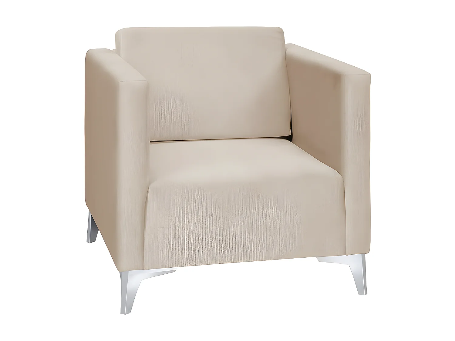 Fauteuil Virmore 102, Brun clair, 74x76x82cm, Tapisserie, Pieds: Plastique