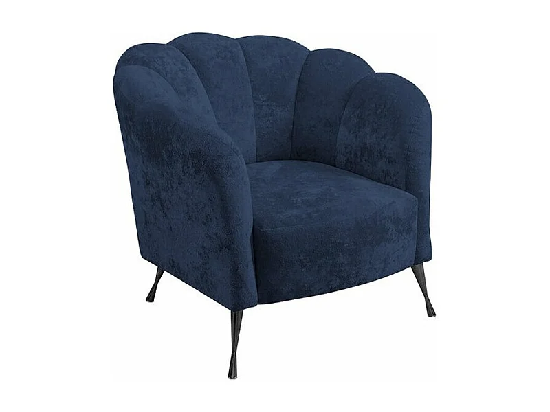 Sillón Providence 150, Azul, 78x87x83cm, Tapiz, Patas: Metal