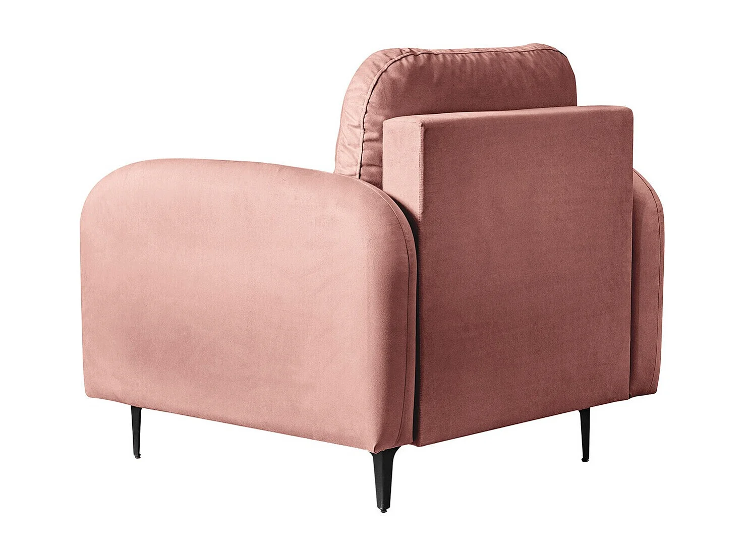 Sillón Torlua 100, Rosa, 96x92x94cm, Tapiz, Patas: Metal