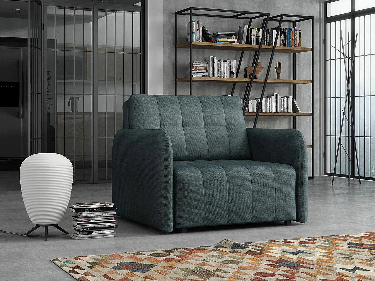 Fauteuil Columbus 176, Gris, 85x95x98cm, Tapisserie, Pieds: Plastique|Métal
