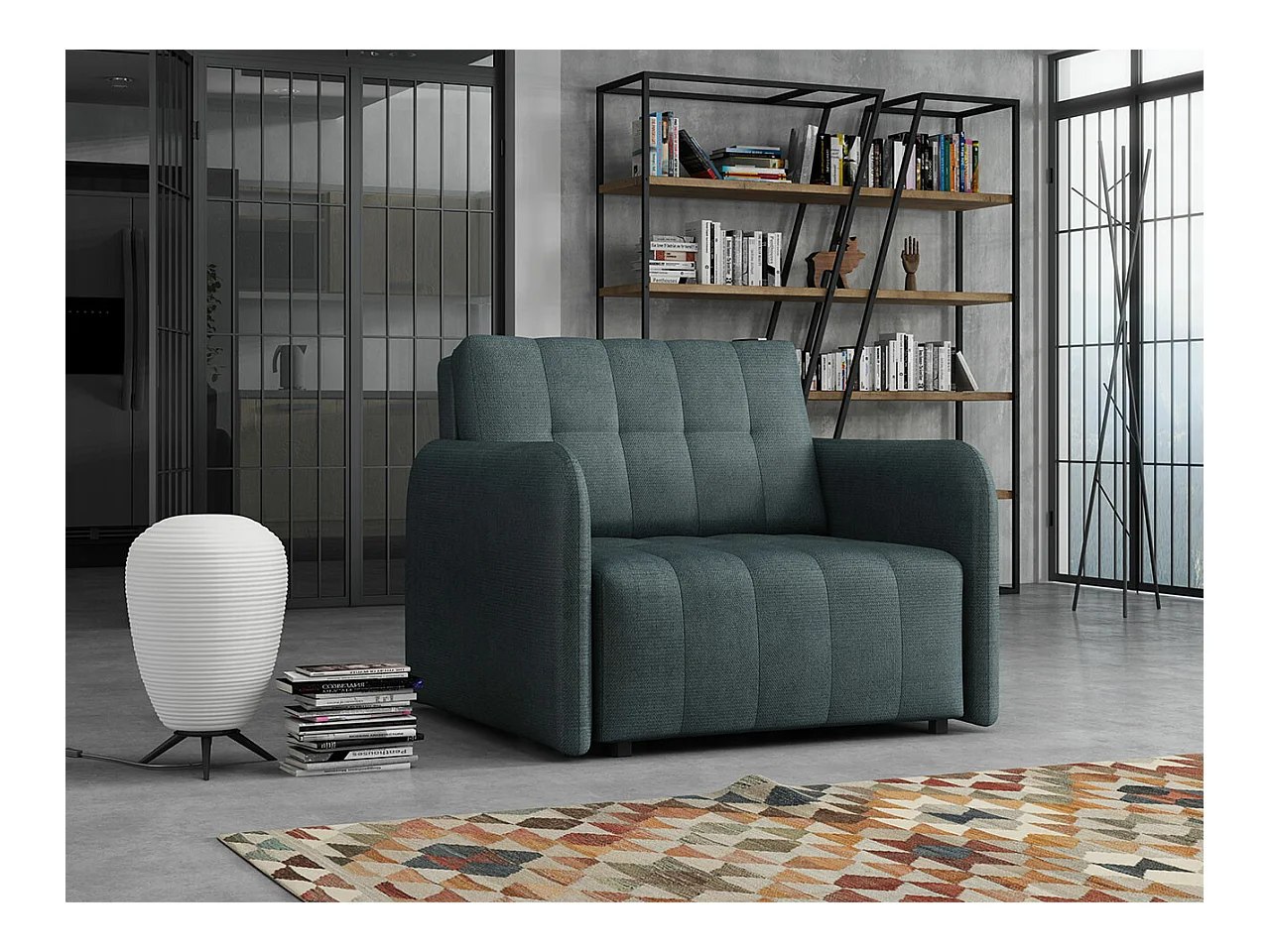 Fauteuil Columbus 176, Gris, 85x95x98cm, Tapisserie, Pieds: Plastique|Métal
