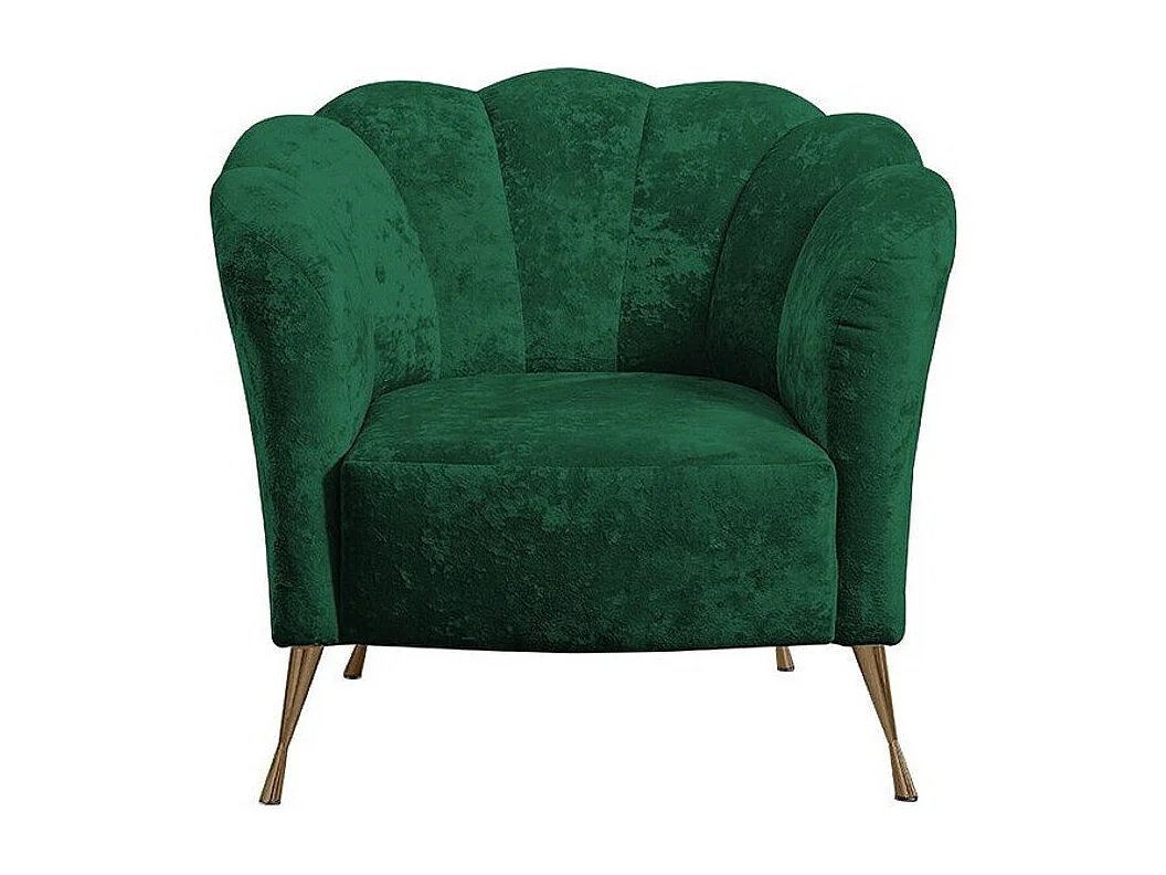Fauteuil Providence 150, Vert, 78x87x83cm, Tissu, Pieds: Métal