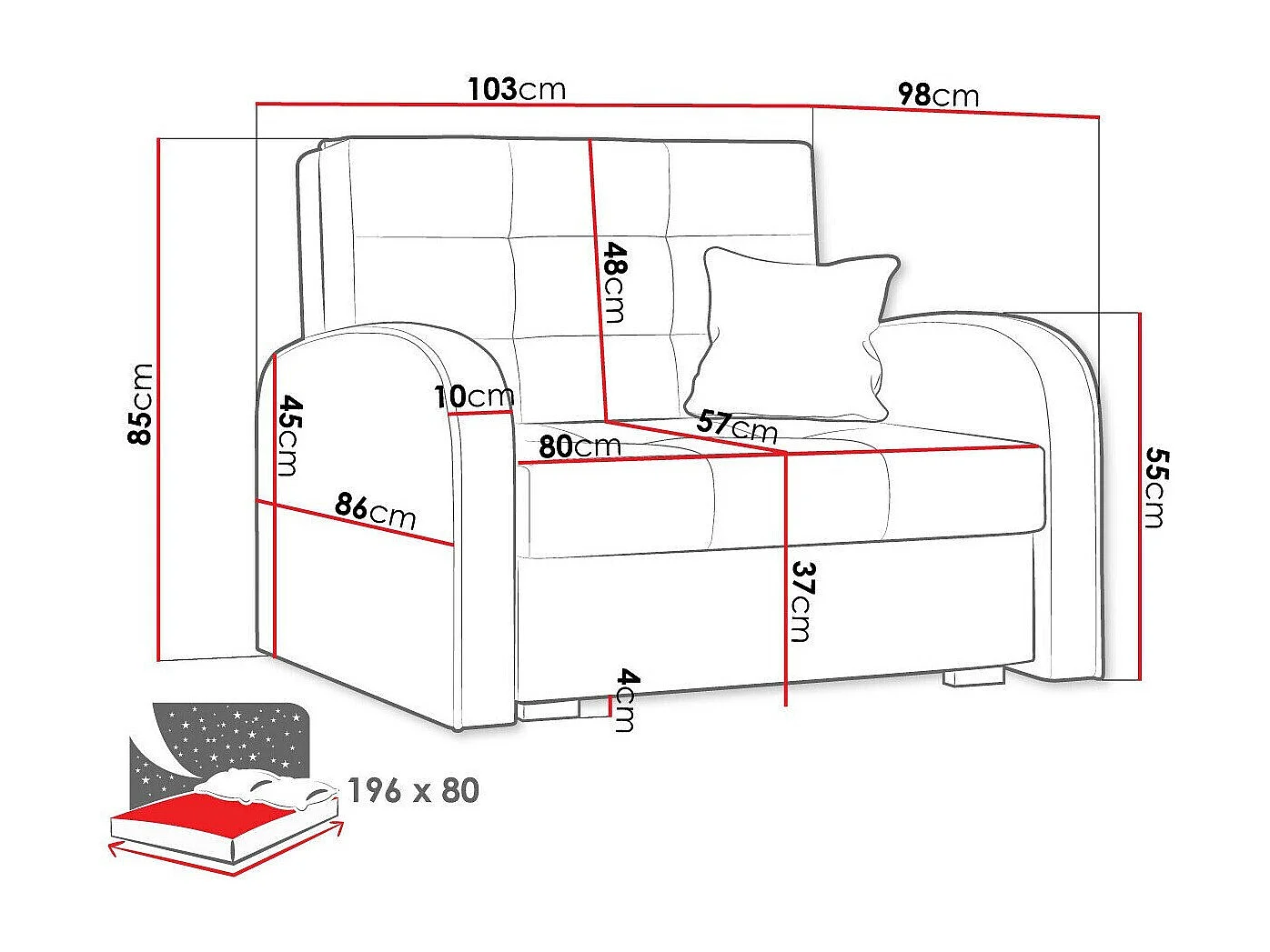 Sillón Columbus 114, De color marrón claro, 85x103x98cm, Tapiz, Patas: Madera