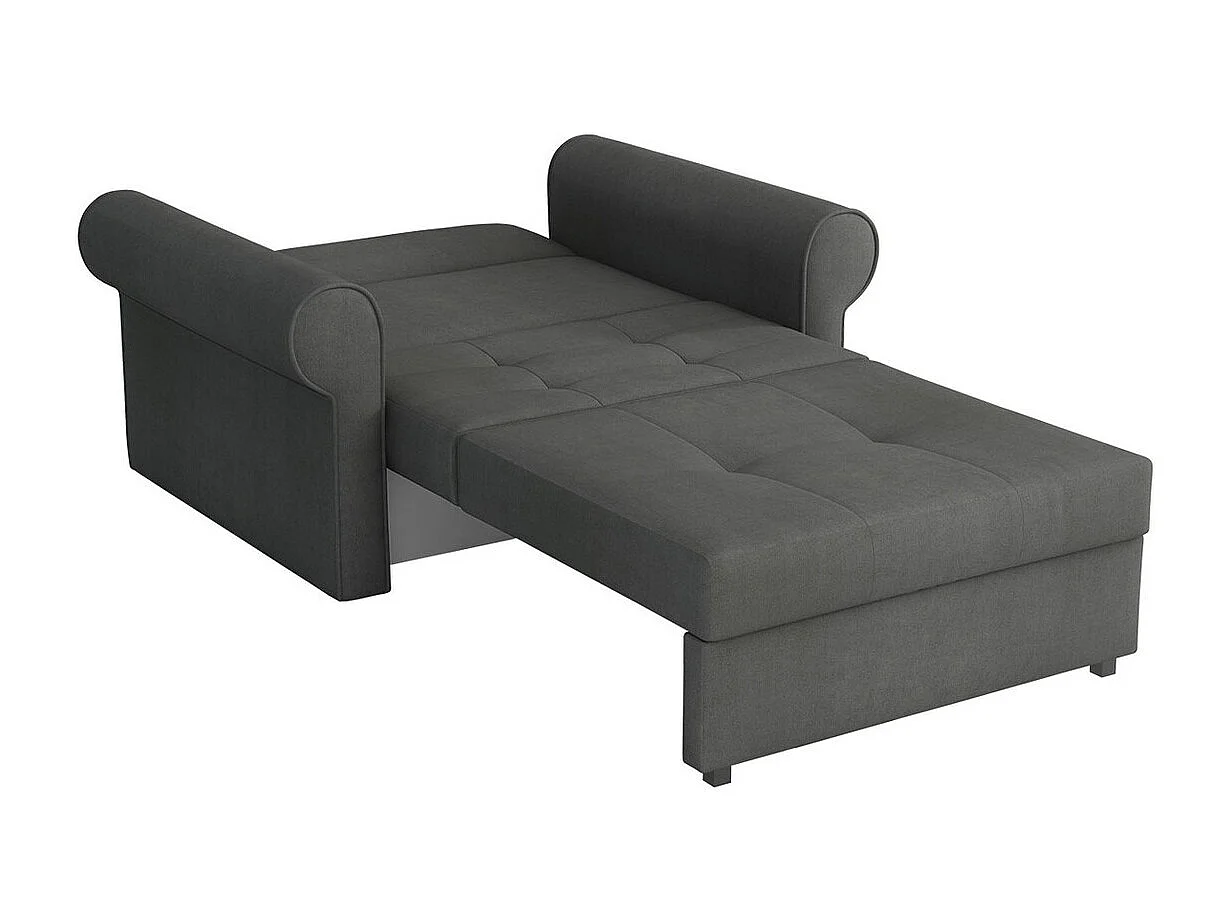 Fauteuil Columbus 127, Gris, 85x116x98cm, Tapisserie, Pieds: Métal