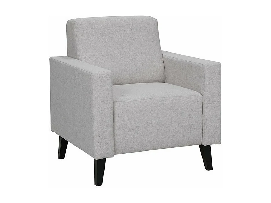 Fauteuil Delbene 125, Gris, 80x75x75cm, Tissu, Pieds: Plastique