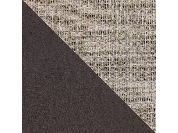 Sillón Donum, De color marrón claro, Cuero ecológico + Tapiz, 9x8x8cm