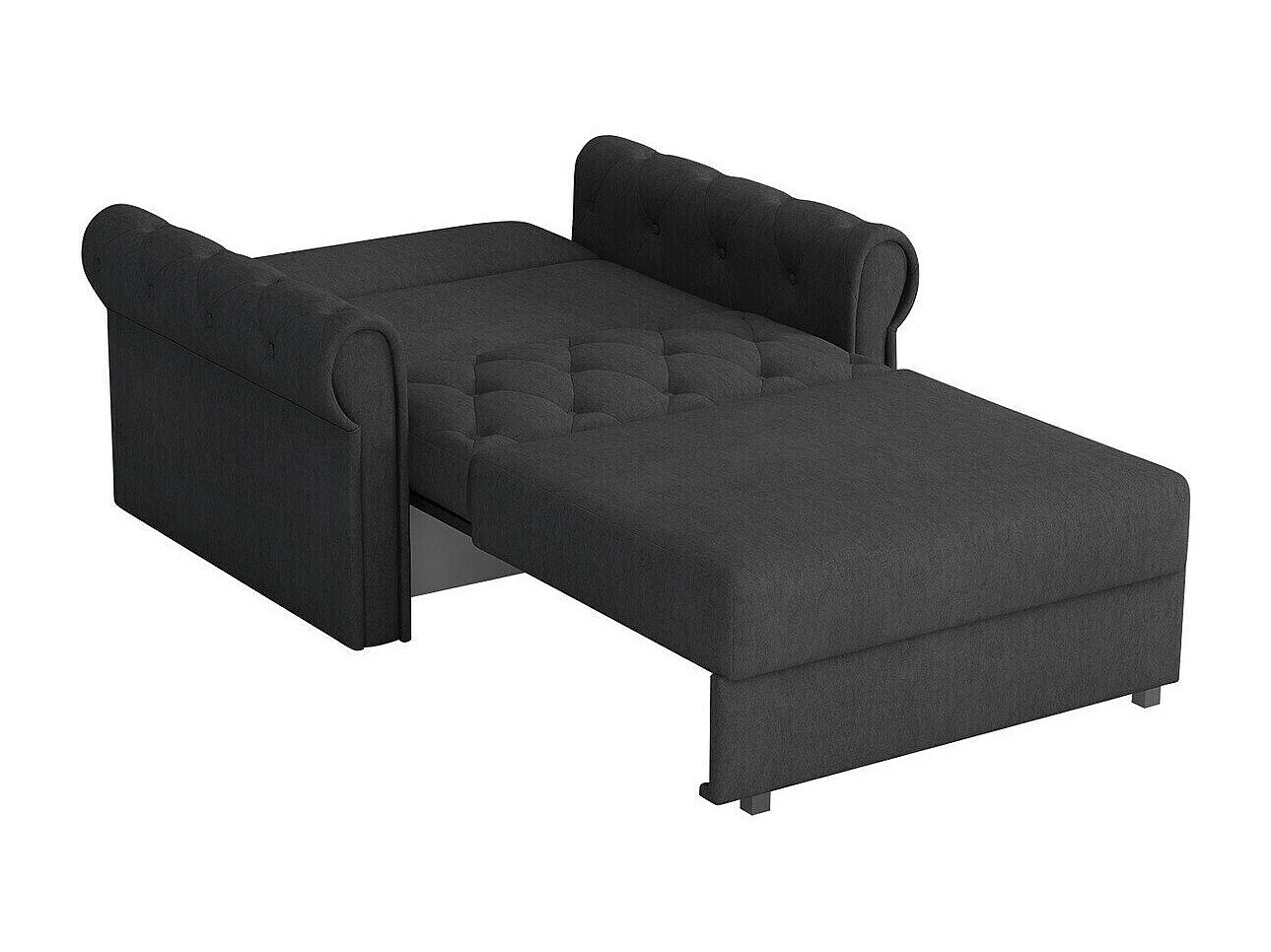 Fauteuil Columbus 200, Gris, 85x116x98cm, Tissu, Pieds: Métal, Mobilier déjà assemblé