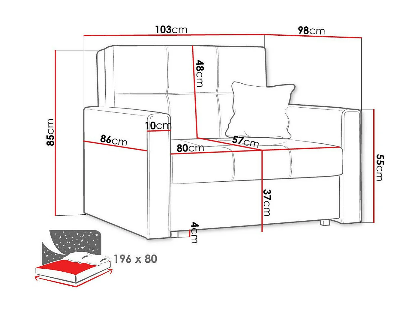 Fauteuil Columbus 104, Marron, 85x103x98cm, Tissu, Pieds: Métal, Mobilier déjà assemblé
