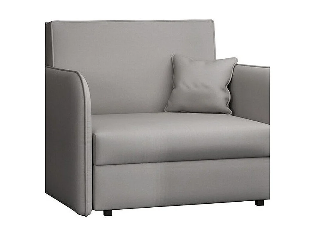 Fauteuil Columbus 125, Gris, 85x95x98cm, Tapisserie, Pieds: Métal, Mobilier déjà assemblé