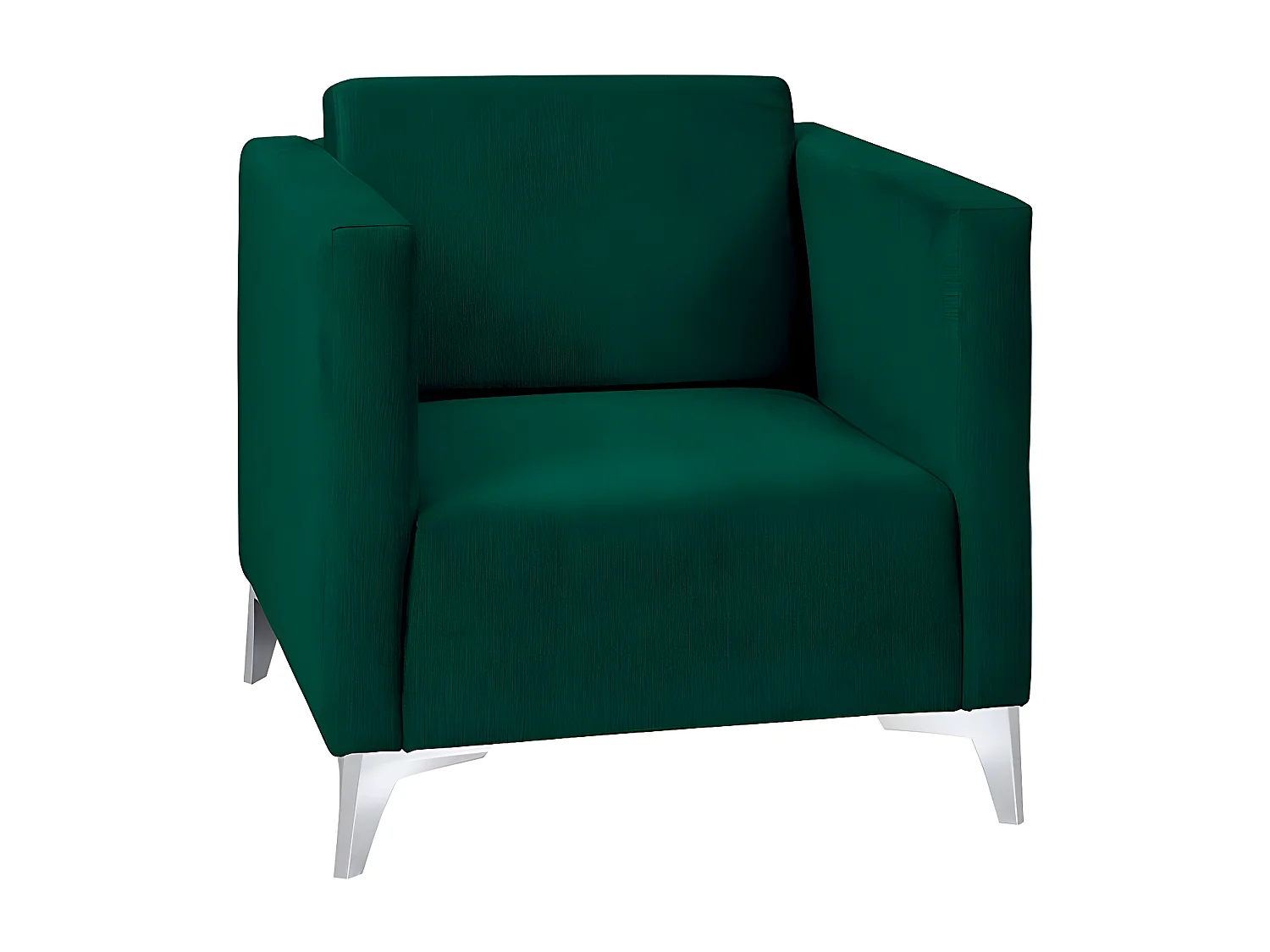 Fauteuil Virmore 102, Vert, 74x76x82cm, Tapisserie, Pieds: Plastique