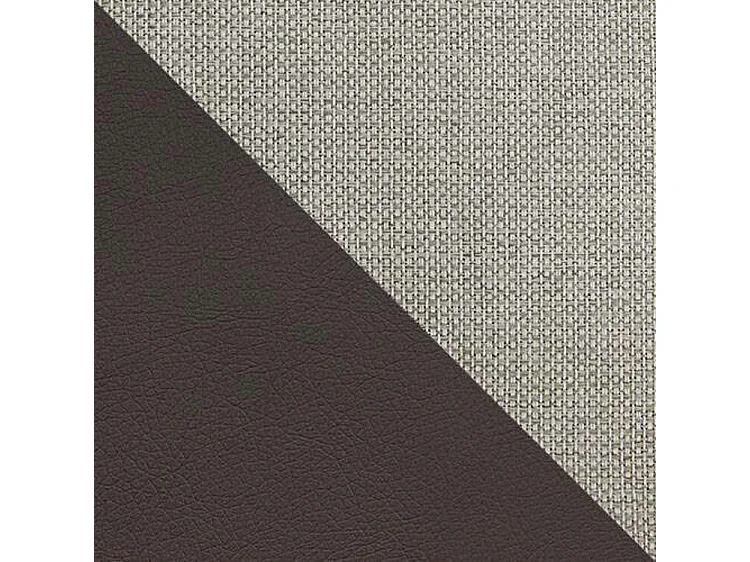 Sillón Providence 170, De color marrón claro, 90x82x80cm, Cuero ecológico + Tapiz